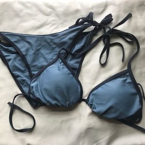 Urban outfitters Steely grey bikini set -